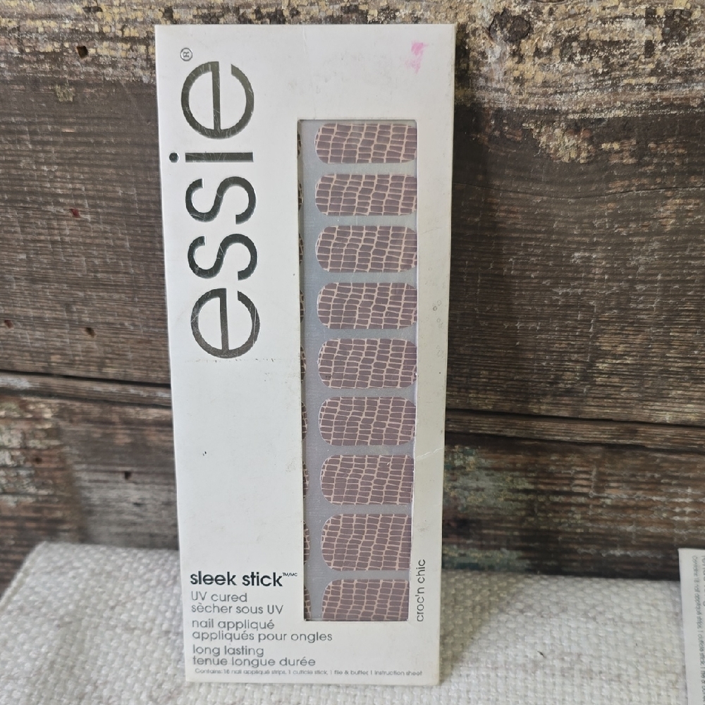 Essie Sleek Stick UV Cured Nail Appliques - Brown, NEW old Stock